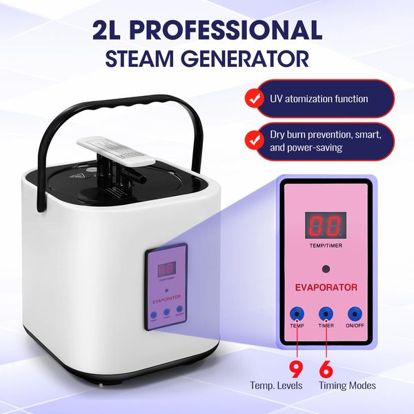 Portable Steam Sauna Home Spa Inflatable Full Body Steamer Bath Tent Personal Private Detox Therapy 1000W 9 Temperatures