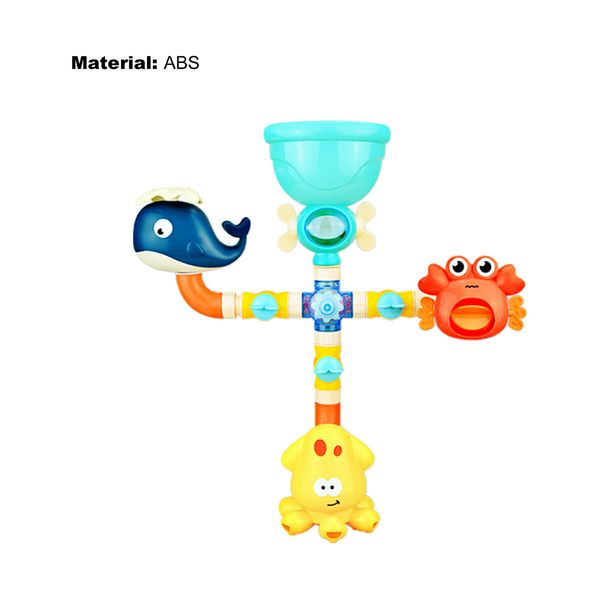 Baby Bath Toys, DIY Pipes Cute Animal Water Spray Baby Bath Toys, Bathtub Toys for Toddlers Kids Girls Boys