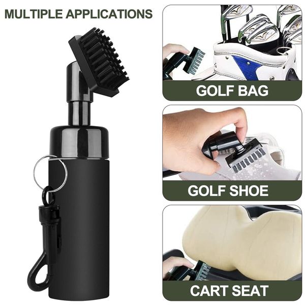 Golf Club Brush Spray Water Bottle,Golf Brush Holds 5 OS Water,Best Golf Gifts for Men,The Indispensable Golf Accessories for Men (Green)