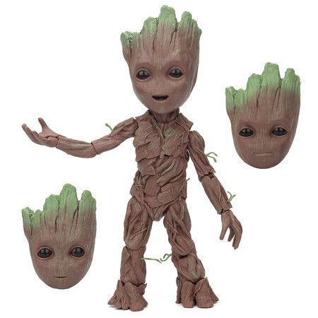 The Avengers Disney Groot Little Tree Man Anime Movie Character Modeling Figure 26 CM