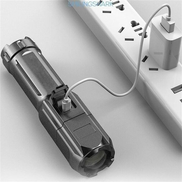 Camping Gear for Kids USB Flashlight, Rechargeable Pattern Outdoor Camping Flashlight Flashlight