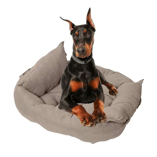 Dog Beds,Pet Calming Bed Winter,Foldable Washable Dog Bed Cat Beds, Dog Sofa Bed Multifunctional Dog Bed, Three Forms Brown