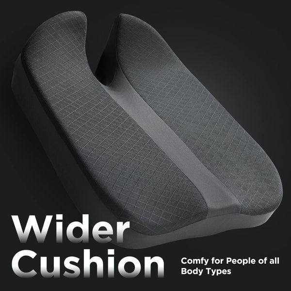 Car Seat Cushion Wedge Foam Coccyx Pad Tailbone Pain Relief Height Booster for Short Drivers Truck Office Chair