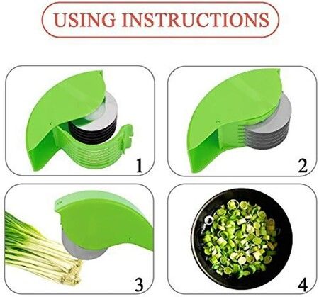 Herb Roller Mincer, Manual Hand Scallion Chive Mint Cutter with 6 Stainless Steel Blade Kitchen vegetable chop