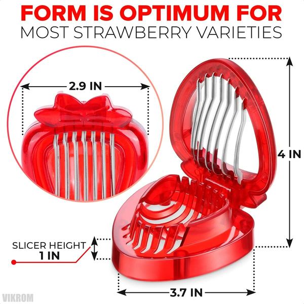 Strawberry Slicer Kitchen Gadget Fruit Cutter, Boiled Egg Slicer