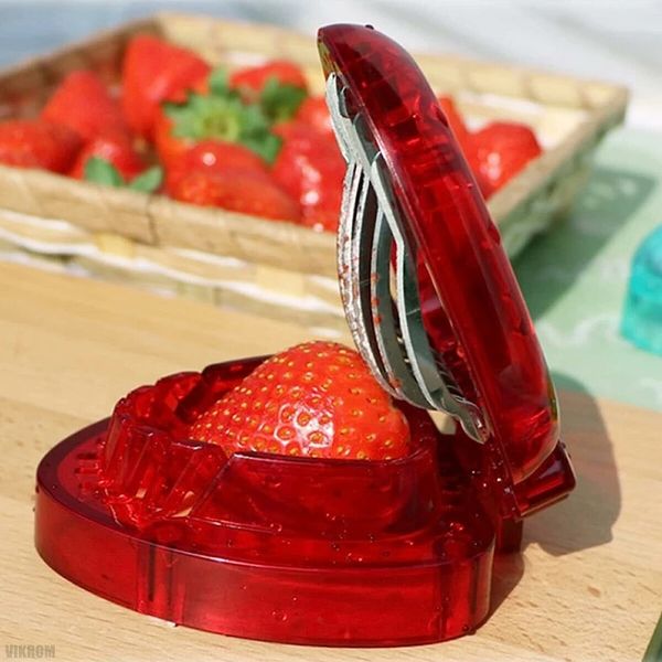 Strawberry Slicer Kitchen Gadget Fruit Cutter, Boiled Egg Slicer