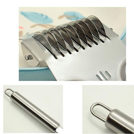 Pasta Noodle Cutter, Stainless Steel Manual Noodle Lattice Roller