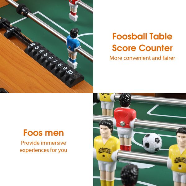 Foosball Table Soccer Football Gaming Desk Tabletop Competition Sport Room Indoor Game Family Party Entertainment Toy