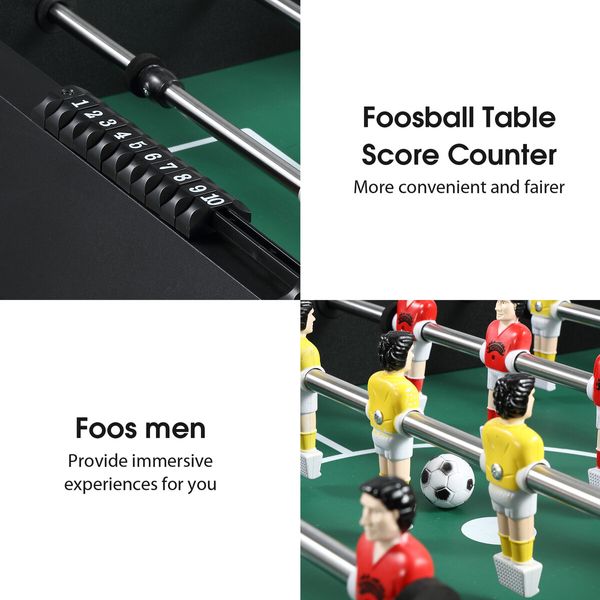 Foosball Table Soccer Board Game Football Tabletop Arcade Gaming Desk Sport Entertainment Family Party Toy Indoor