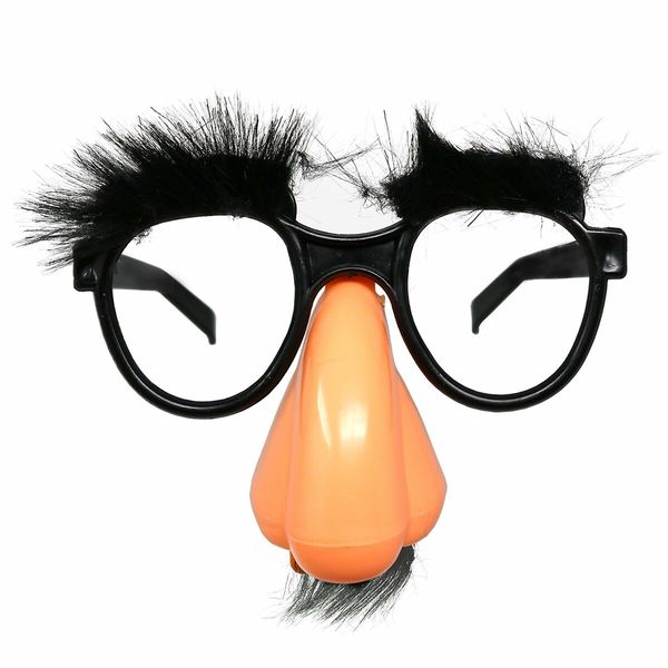 Funny Nose Disguise Glasses with Mustache, Birthday Party Favors, Halloween Costume Accessories