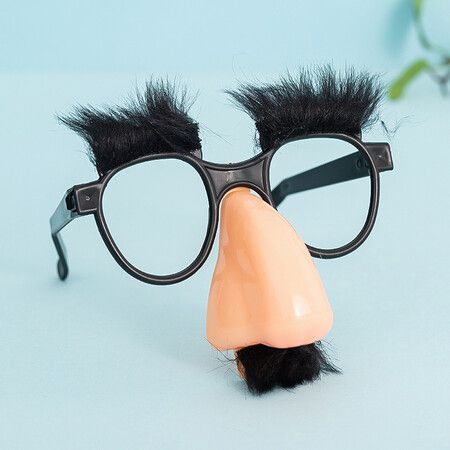 Funny Nose Disguise Glasses with Mustache, Birthday Party Favors, Halloween Costume Accessories