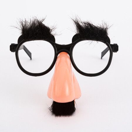 Funny Nose Disguise Glasses with Mustache, Birthday Party Favors, Halloween Costume Accessories