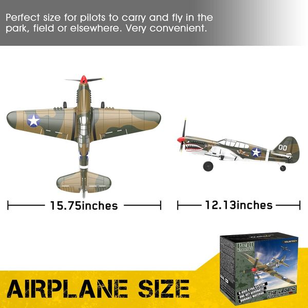 RC Plane 4-CH RC Airplane P40 Warhawk RTF Remote Control Plane for Beginners&Expert with Xpilot Stabilizer System, One-Key Aerobatic Feature