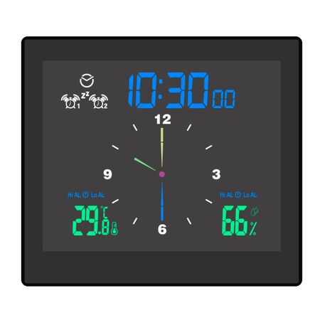 Bathroom Digital Wall Timer Clock for Countertop Wall Cooking Black Waterproof Kitchen Bathroom Wall Decoration Color Black