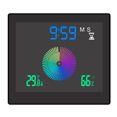 Bathroom Digital Wall Timer Clock for Countertop Wall Cooking Black Waterproof Kitchen Bathroom Wall Decoration Color Black