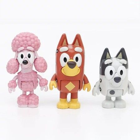 Blue-y Friends & Family Pack Toy Cute Dogs Action Figures Set Kids Toys Birthday Gift-12 Pieces