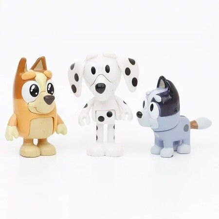 Blue-y Friends & Family Pack Toy Cute Dogs Action Figures Set Kids Toys Birthday Gift-12 Pieces