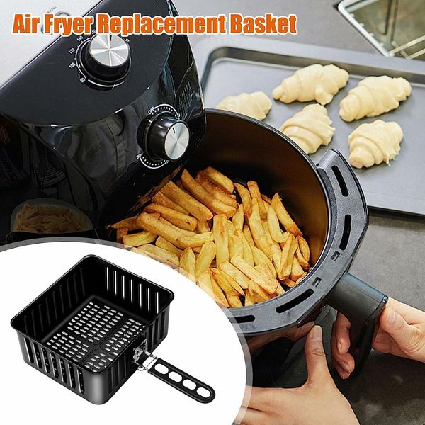 Air Fryer Crisping Basket, Air Fry Crisper Baskets, Large Capacity Metal Mesh Basket