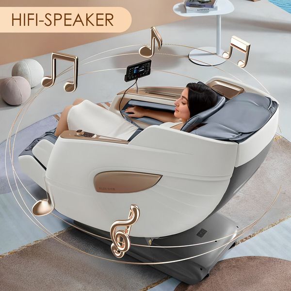 Homasa 4D Massage Chair Electric Recliner Zero Gravity Full Body Massaging Machine Deep Tissue Aroma Therapy Wireless Phone Charging