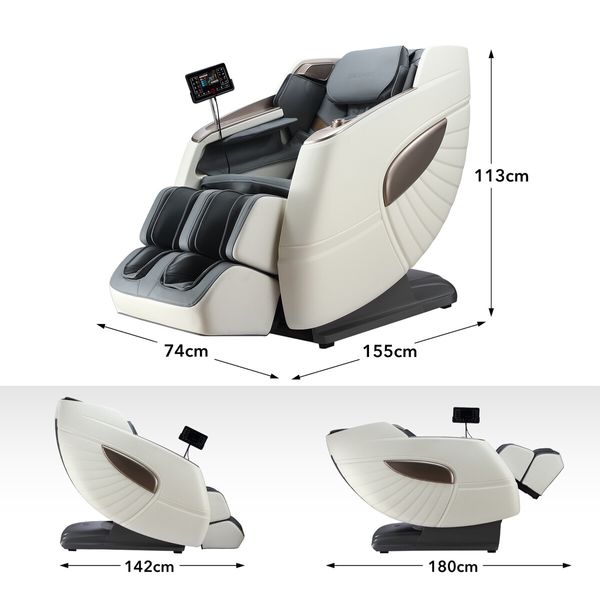 Homasa 4D Massage Chair Electric Recliner Zero Gravity Full Body Massaging Machine Deep Tissue Aroma Therapy Wireless Phone Charging