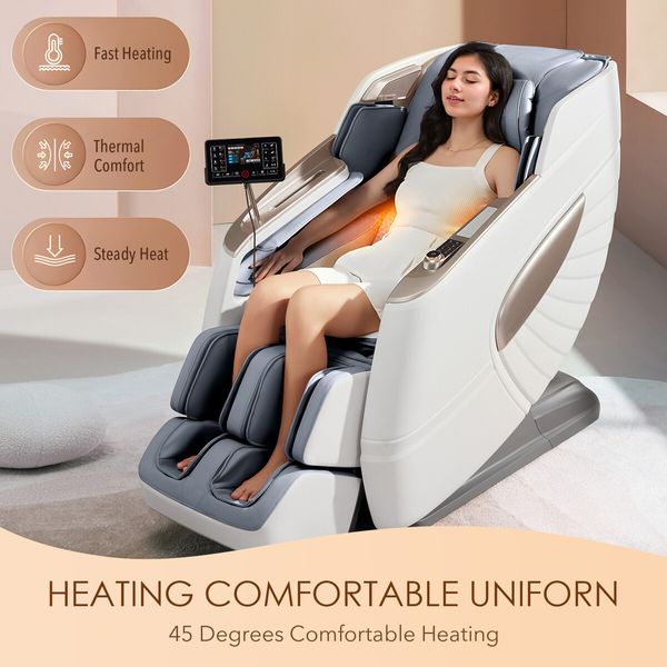 Homasa 4D Massage Chair Electric Recliner Zero Gravity Full Body Massaging Machine Deep Tissue Aroma Therapy Wireless Phone Charging