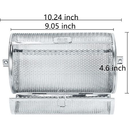 Rotisserie Basket,Air Fryer Oven Cages, 360 Degree Rotatable Heating Oven Basket