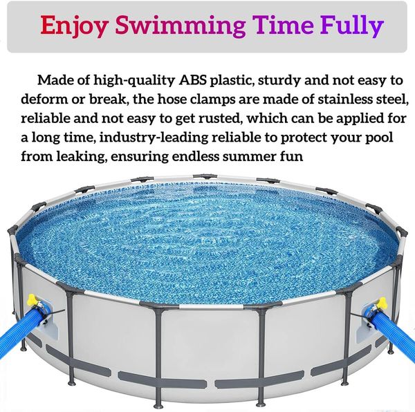 4PCS Pool Pipe Holders, Intex Pool Accessories,  Prevent Pipe Sagging, Improve Pool Hoses Lifespan (Blue)