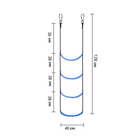 Yacht Side Ladder, 4 Step Boat Rope Ladder, Wakeboard Equipment for Yachts, Kayaks, Jet Skis, 4 ladders