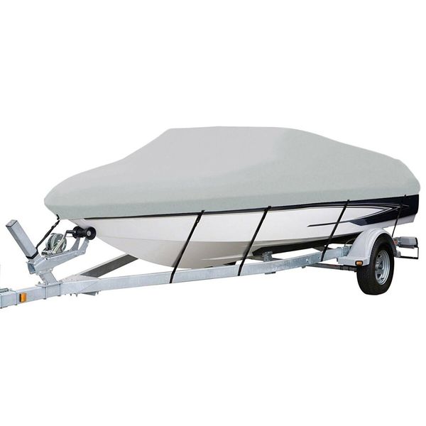 23-25ft Trailerable Boat Cover Jumbo Marine Grade Fabric 600D Protector Pontoon Runabout Bass V-hull Fishing Tri-hull OGL