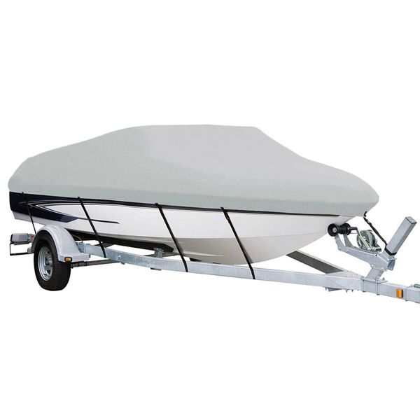 Boat Cover 25-27ft Trailerable Waterproof Jumbo Marine Grade Fabric Heavy Duty Protector Pontoon V Hull Fishing OGL