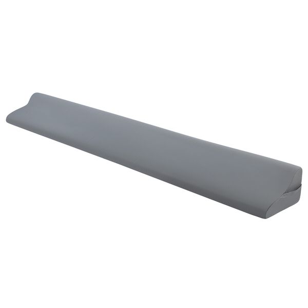 Wedge Pillow Bed Gap Filler Queen Size Foam Headboard Cushion Comfortable Bedrest with Side Pockets Grey