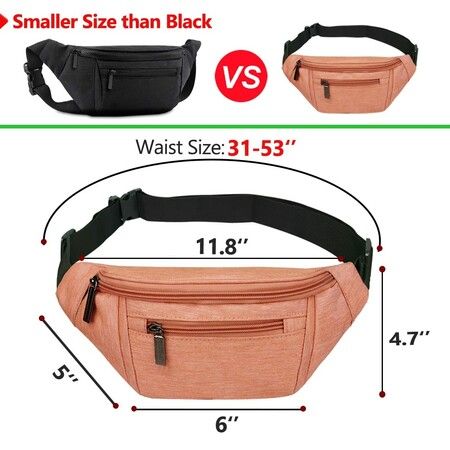 Fanny Pack for Men Women,Crossbody Waist Bag Pack,Belt Bag for Travel Walking Running Hiking Cycling,Easy Carry Any Phone,Wallet (Orange)