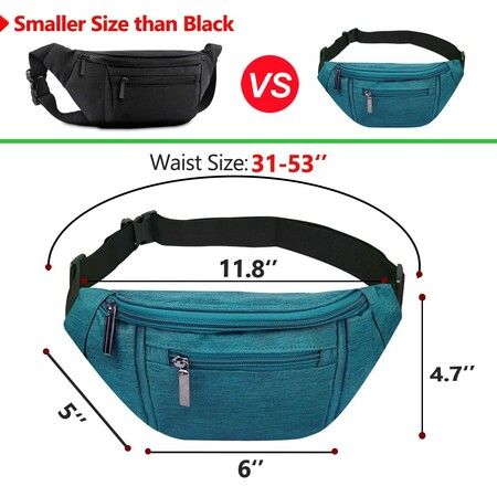 Fanny Pack for Men Women,Crossbody Waist Bag Pack,Belt Bag for Travel Walking Running Hiking Cycling,Easy Carry Any Phone,Wallet (Green)