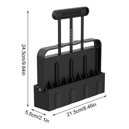 Floor Blocking Tool, 4 Grid Manual Soil Blocker, Steel Soil Block Maker, Quad Floor Blocker for Seeds