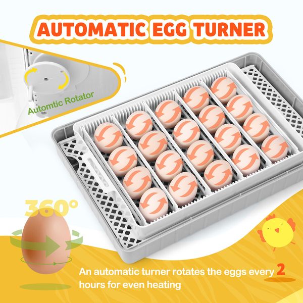 20 Eggs Incubator Automatic Hatching Chicken Chick Quail Duck Hatcher Machine Digital with Turner Candling LED