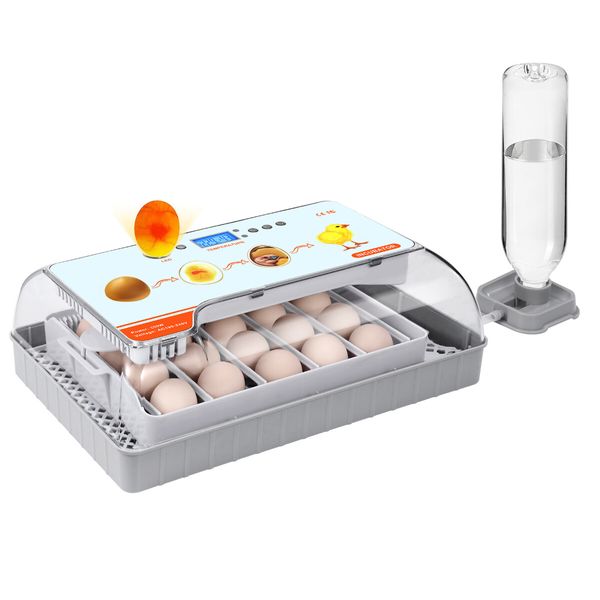 20 Eggs Incubator Automatic Hatching Chicken Chick Quail Duck Hatcher Machine Digital with Turner Candling LED