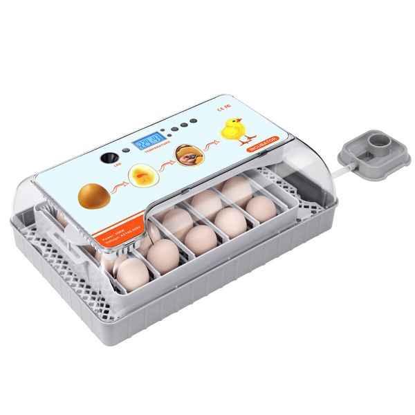 20 Eggs Incubator Automatic Hatching Chicken Chick Quail Duck Hatcher Machine Digital with Turner Candling LED