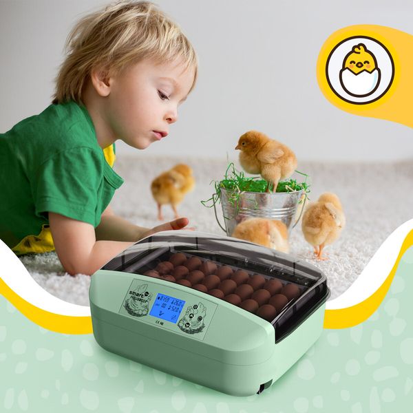 32 Eggs Incubator Automatic Chicken Hatching Quail Duck Hatcher Turner Transparent Temperature Control