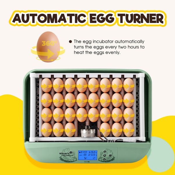 32 Eggs Incubator Automatic Chicken Hatching Quail Duck Hatcher Turner Transparent Temperature Control