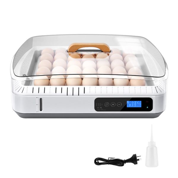 35 Eggs Incubator Automatic Hatcher Chicken Duck Quail Hatching Roller Humidity Temperature Control Transparent