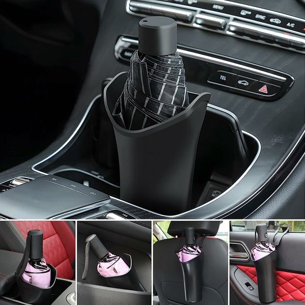 Car Trash Can 1 Pack Car Umbrella Bucket Hanging Car Waste Basket Waterproof Umbrella Holder