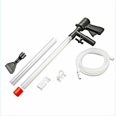 3 in 1 Fish Tank Vacuum Cleaner Tool Quick Siphon Water Changer with Air-Pressing Button for Filtering Changing Aquarium Water Cleaning Sand