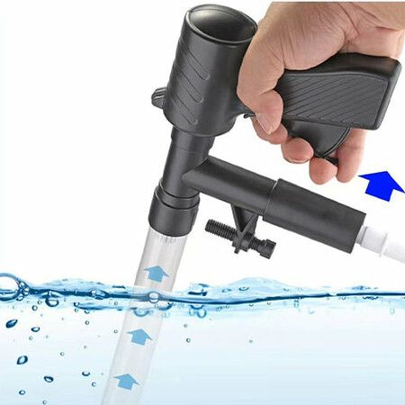 3 in 1 Fish Tank Vacuum Cleaner Tool Quick Siphon Water Changer with Air-Pressing Button for Filtering Changing Aquarium Water Cleaning Sand