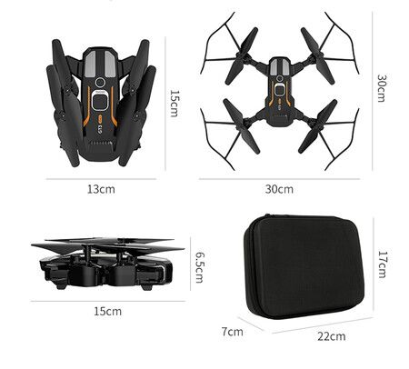 LSRC GT3 Mini Drone 4K Professional HD Dual Camera Optical Flow Position Aerial Photography RC Foldable Quadcopter WIFI FPV Toys Dual Battery White