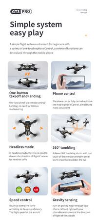 LSRC GT3 Mini Drone 4K Professional HD Dual Camera Optical Flow Position Aerial Photography RC Foldable Quadcopter WIFI FPV Toys Dual Battery Black