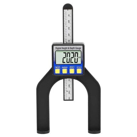 Table Saw Depth Measuring Ruler, Limit Saw Table Thickness Gauge for Woodworking Home Decoration 0-80mm, Height Gauge