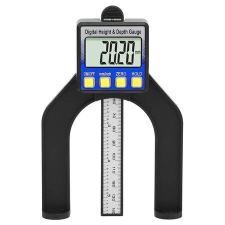 Table Saw Depth Measuring Ruler, Limit Saw Table Thickness Gauge for Woodworking Home Decoration 0-80mm, Height Gauge