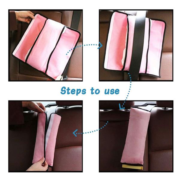 2pcs Seatbelt Pillow, Car Seat Belt Covers for Kids, Adjust Vehicle Shoulder Pads