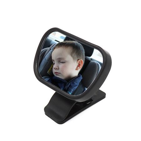 Baby Mirror for Car, Rear View Mirror 360 Degree Adjustable Strengthen Suction Cup Mirror for Car, Black