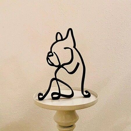 Dog Minimalist Art Sculpture Personalized Gift Metal Decoration